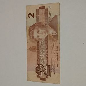 1986 Canadian $2 Bank note